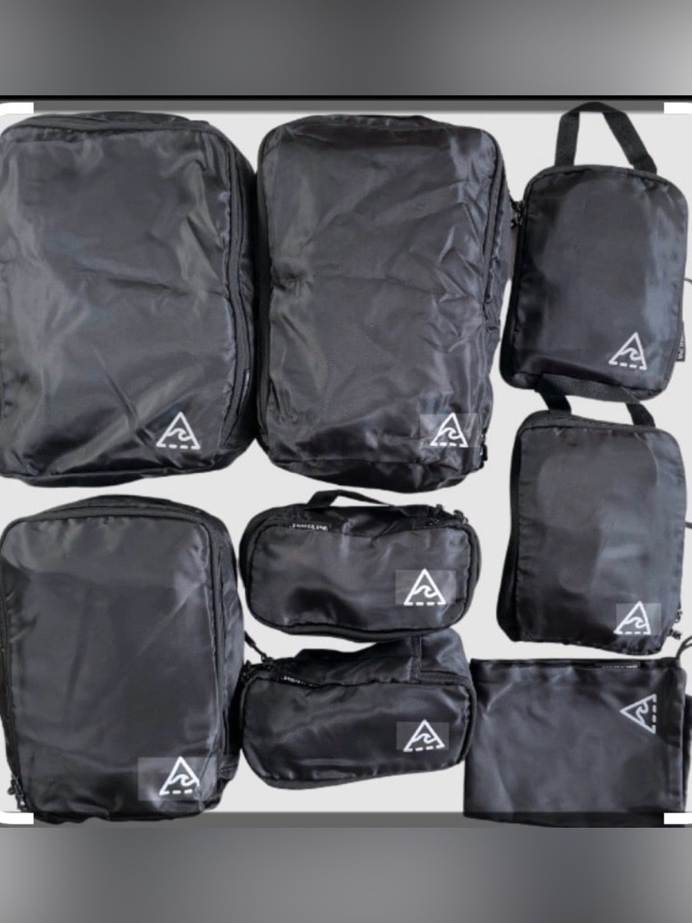 Well Traveled 8 Piece Packing Cube Set - Black